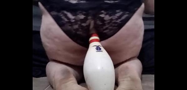  Bowling Pin Anal w Panties On